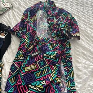 Massive Neon Button Up Shirt & Shorts